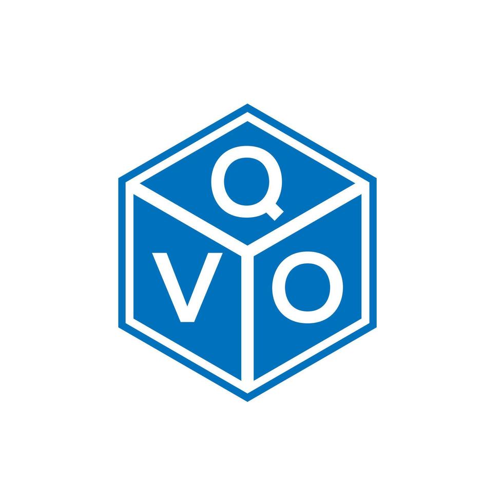 qvo brief logo ontwerp op zwarte achtergrond. qvo creatieve initialen brief logo concept. qvo-briefontwerp. vector