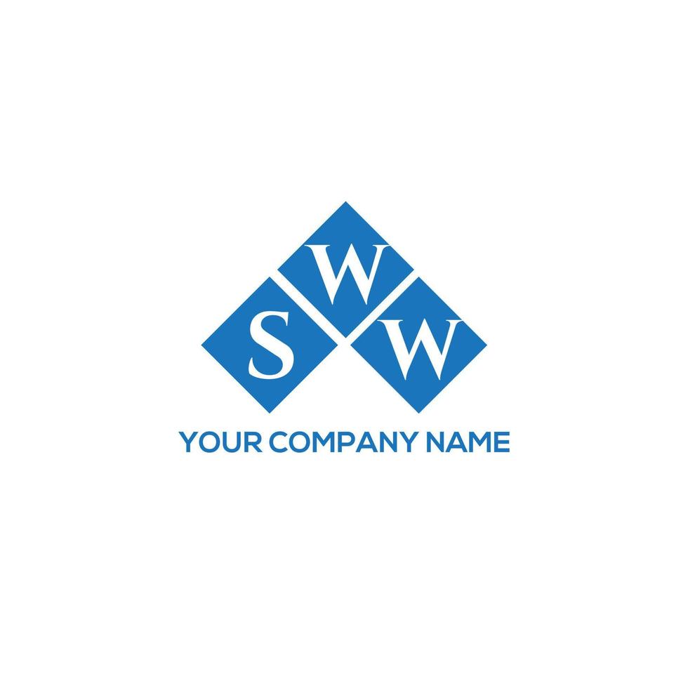 SWW brief logo ontwerp op witte achtergrond. sww creatieve initialen brief logo concept. sww brief ontwerp. vector