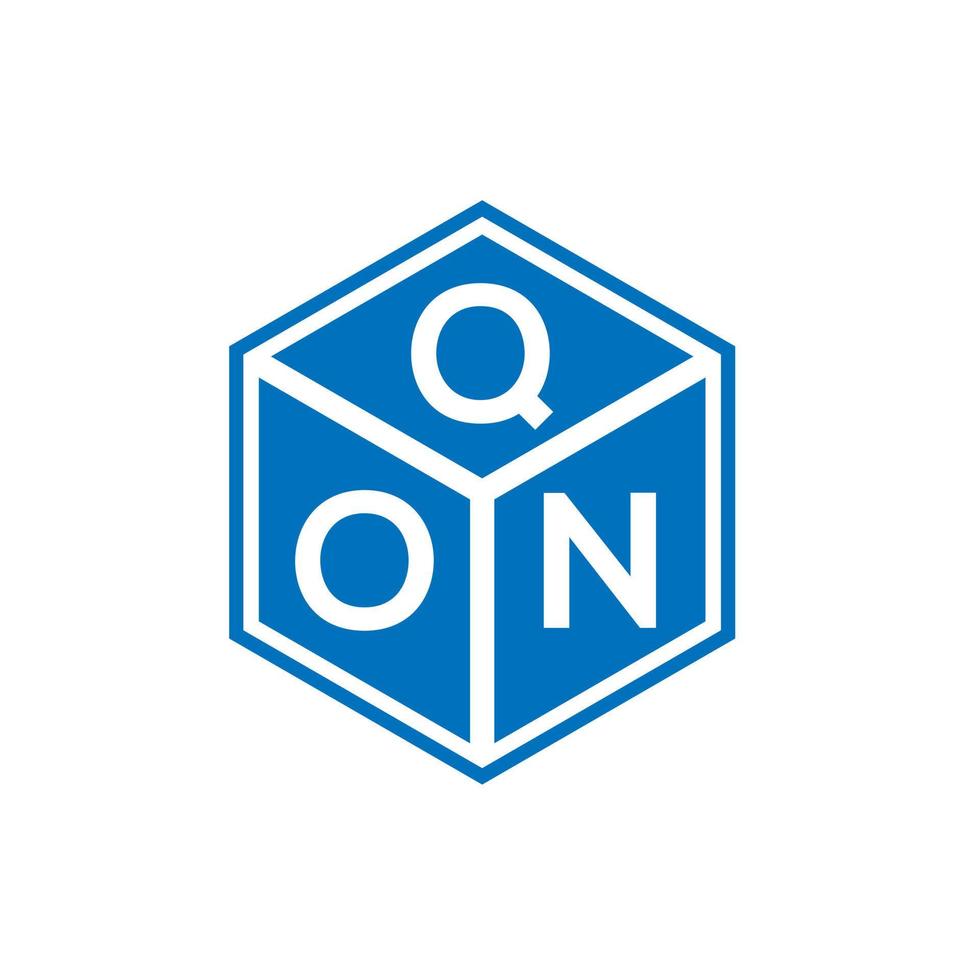 Qon brief logo ontwerp op zwarte achtergrond. qon creatieve initialen brief logo concept. qon brief ontwerp. vector