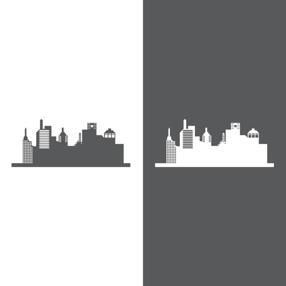 moderne skyline van de stad illustratie in plat ontwerp vector