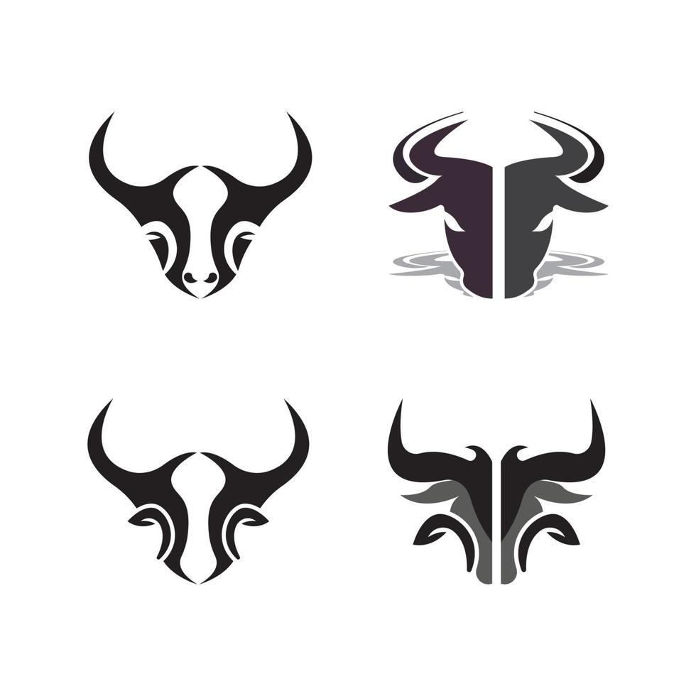 stier hoofd logo vector icon