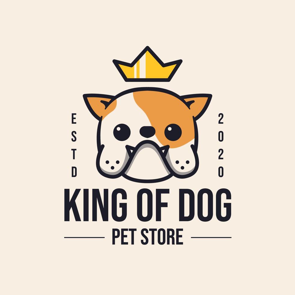 leuk en schattig hond mascotte logo concept vector