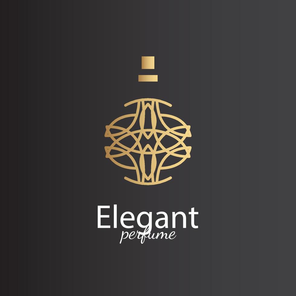 parfumlogo, uniek en luxueus logo. kan worden gebruikt voor logo's met luxe thema's vector