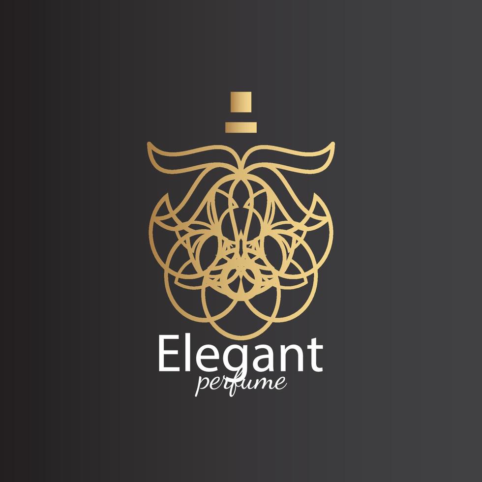 parfumlogo, uniek en luxueus logo. kan worden gebruikt voor logo's met luxe thema's vector