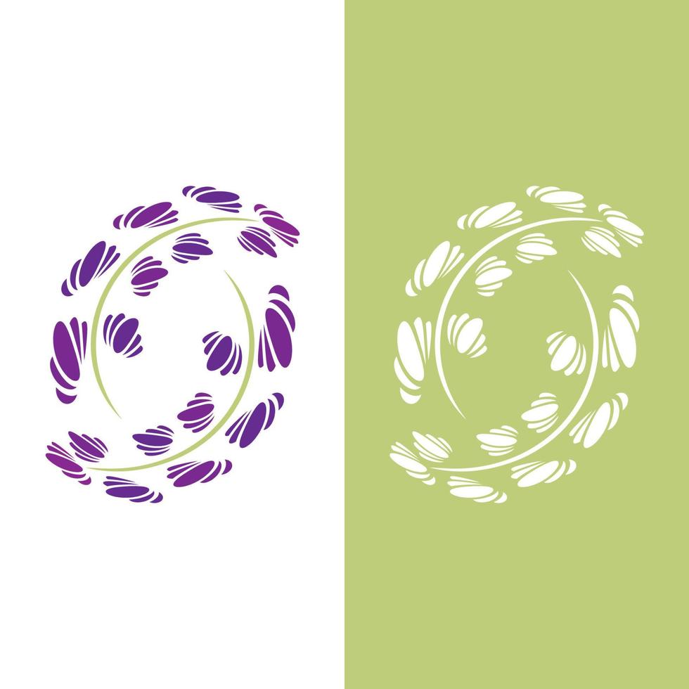 verse lavendel bloem logo vector