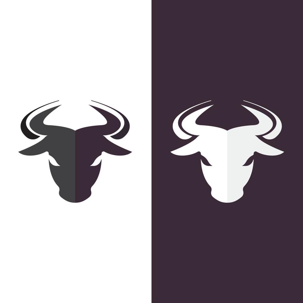 stier hoofd logo vector icon