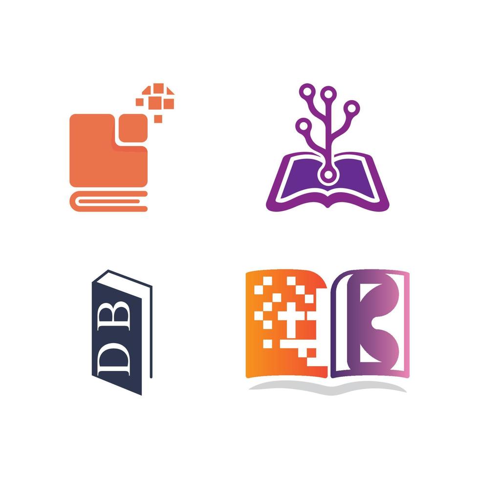 digitaal boek logo pictogram technologie vector