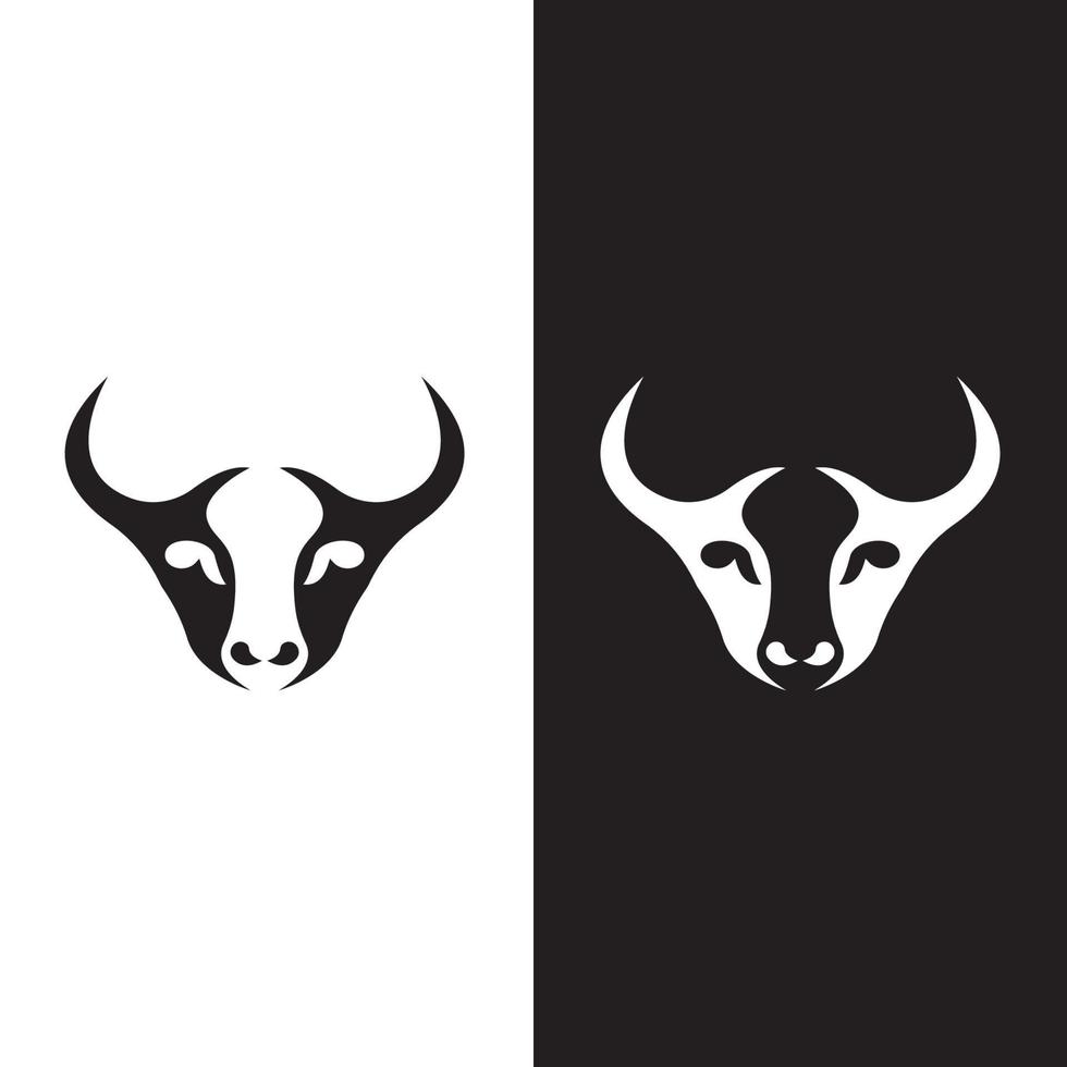 stier hoofd logo vector icon