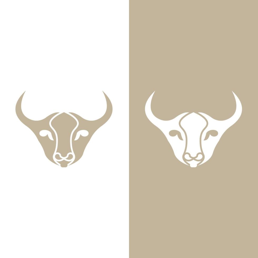 stier hoofd logo vector icon