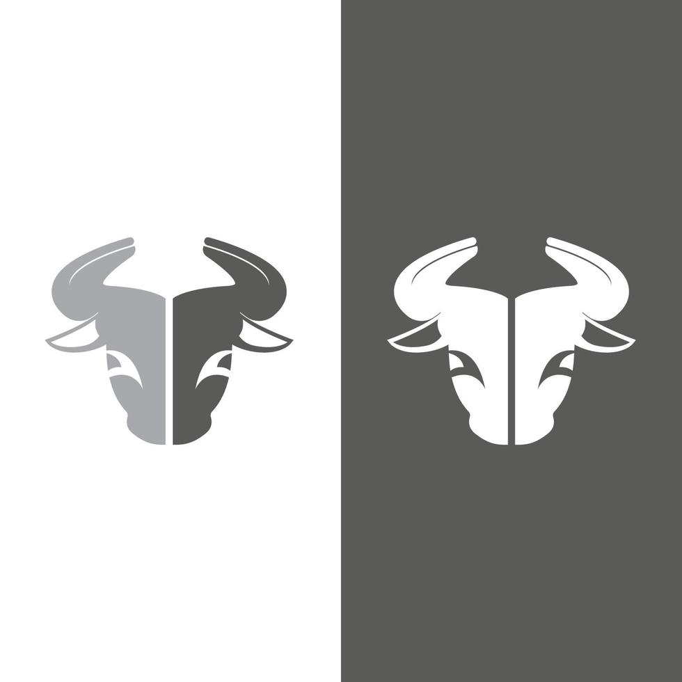 stier hoofd logo vector icon