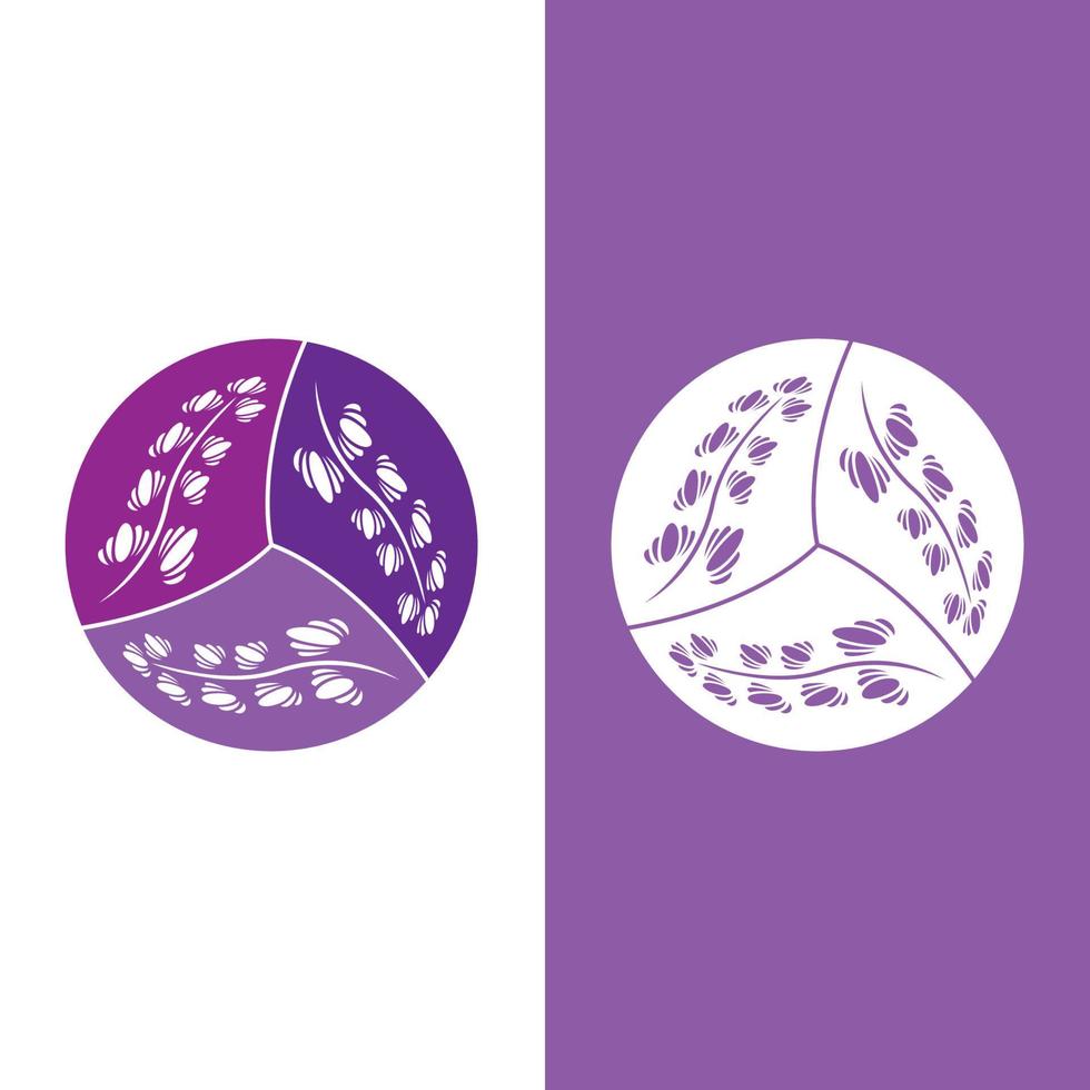 verse lavendel bloem logo vector