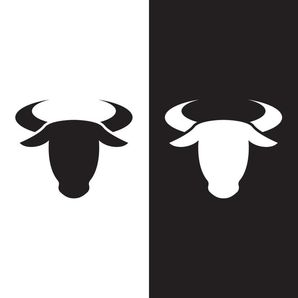 stier hoofd logo vector icon