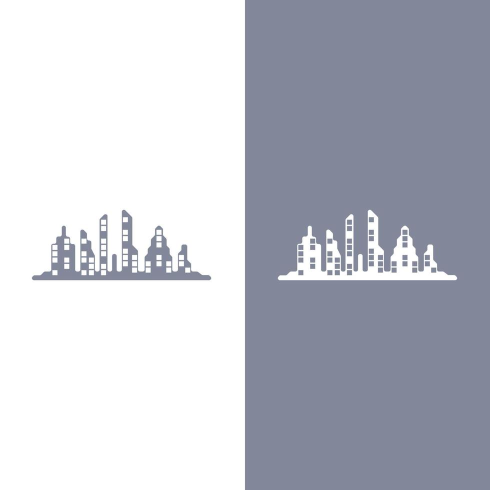 moderne skyline van de stad illustratie in plat ontwerp vector