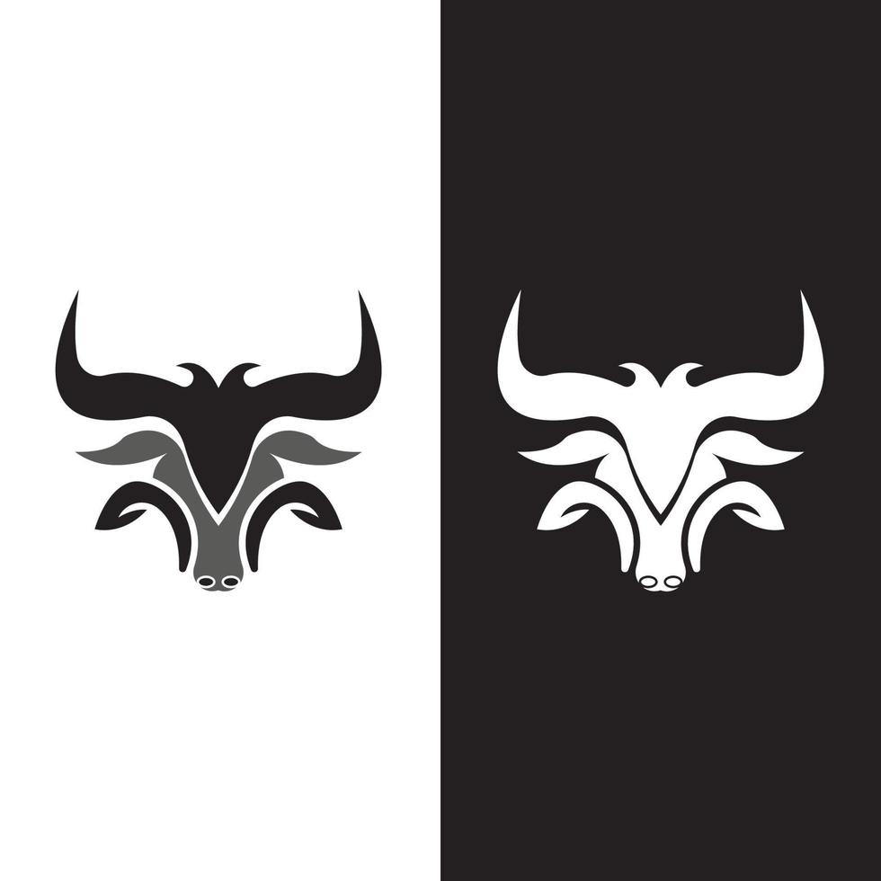 stier hoofd logo vector icon