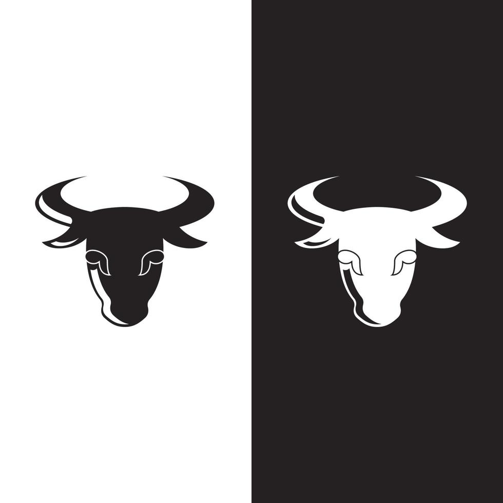 stier hoofd logo vector icon