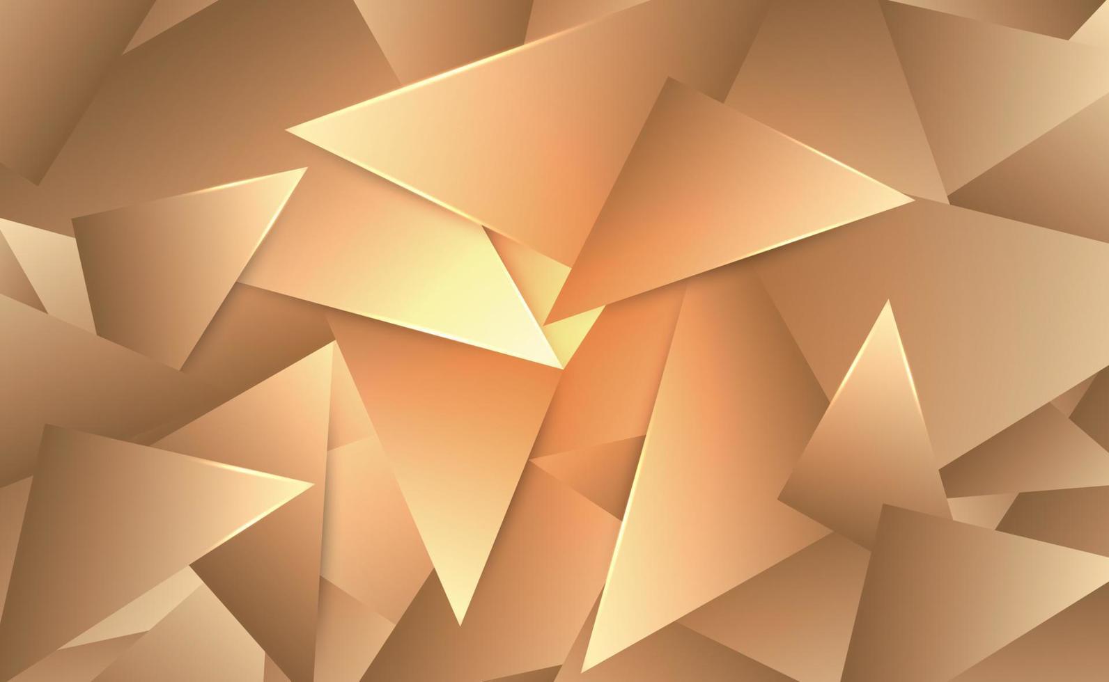 abstracte achtergrond met gouden driehoeken. vector illustratie