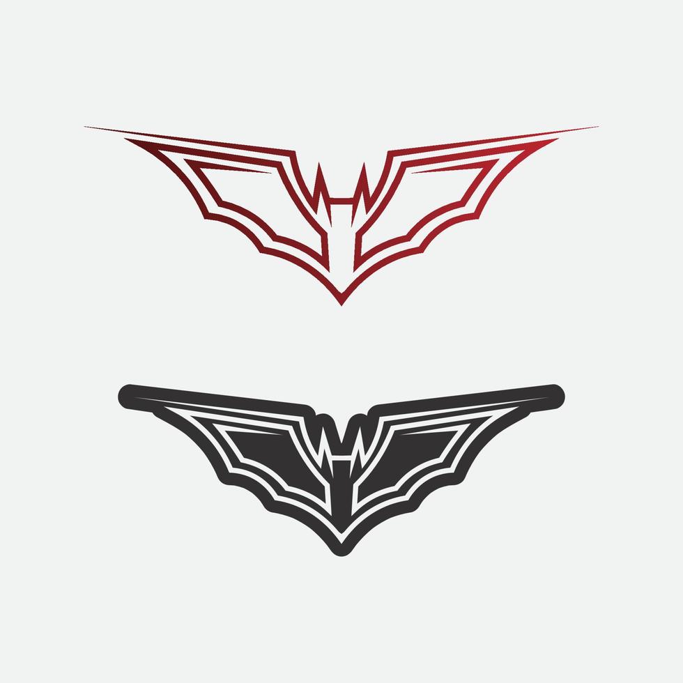 vleermuis logo dier en vector set, vleugels, zwart, halloween, vampier, gothic, illustratie, ontwerp vleermuis icoon