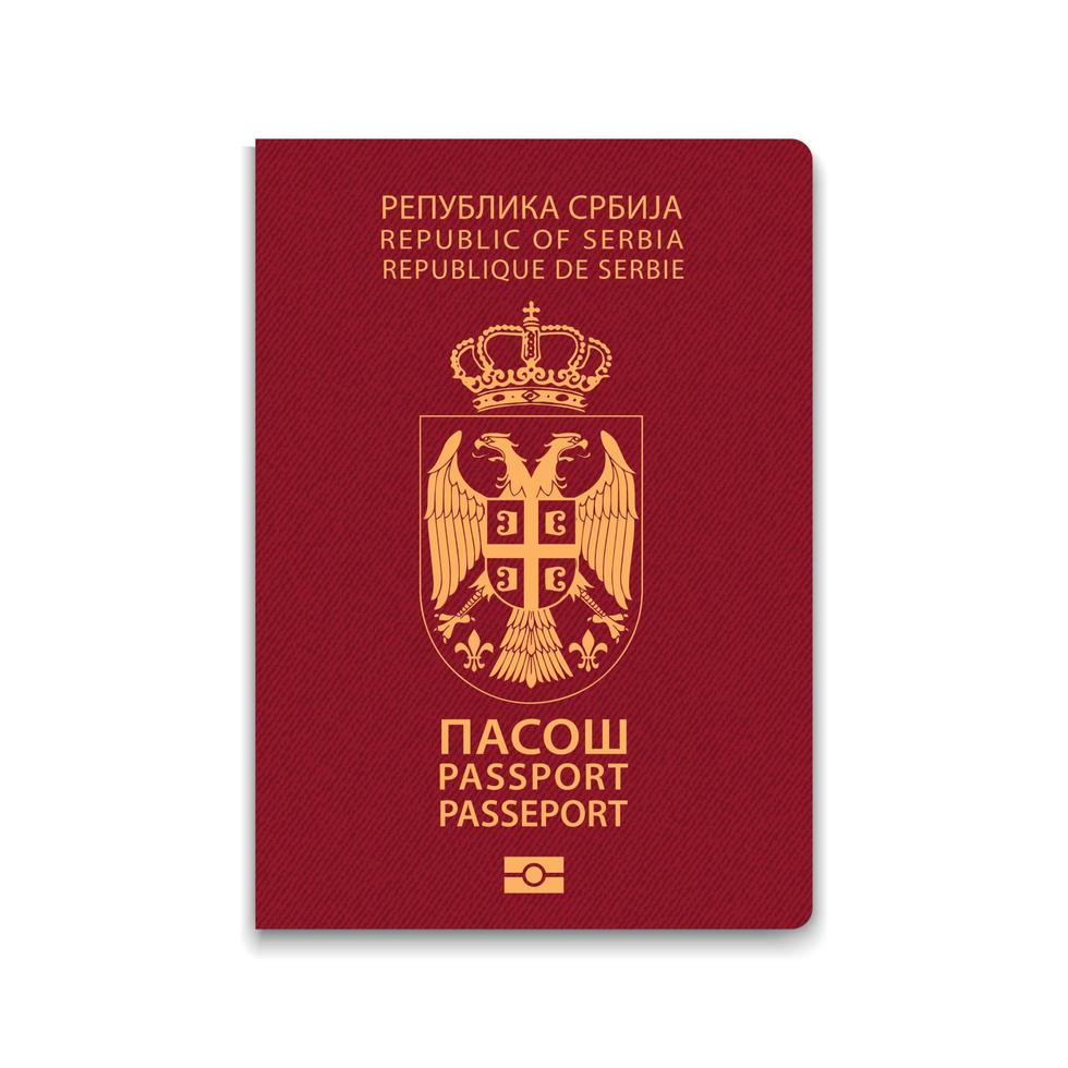 paspoort van servië. burger-ID-sjabloon. vector