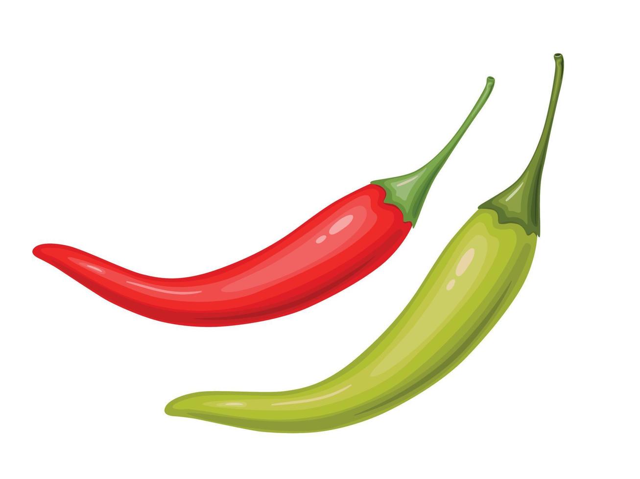 groene en hete chili peper. Mexicaans traditioneel eten. vector