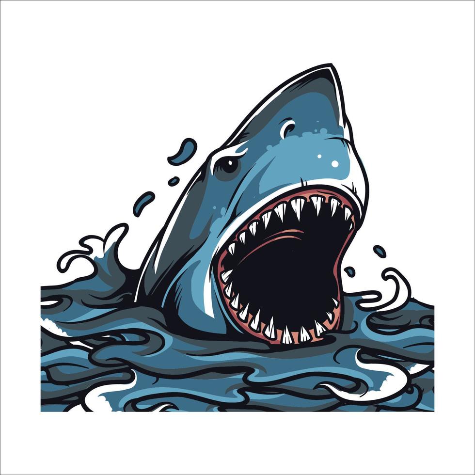 Shark bite t-shirt.can worden gebruikt voor t-shirt print, mok print, kussens, fashion print design, kinderkleding, baby shower, groet en ansichtkaart. t-shirt ontwerp vector