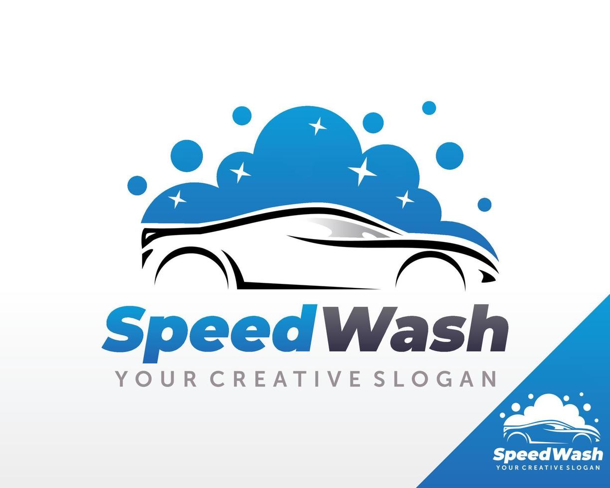 wasstraat logo. auto logo ontwerp vector