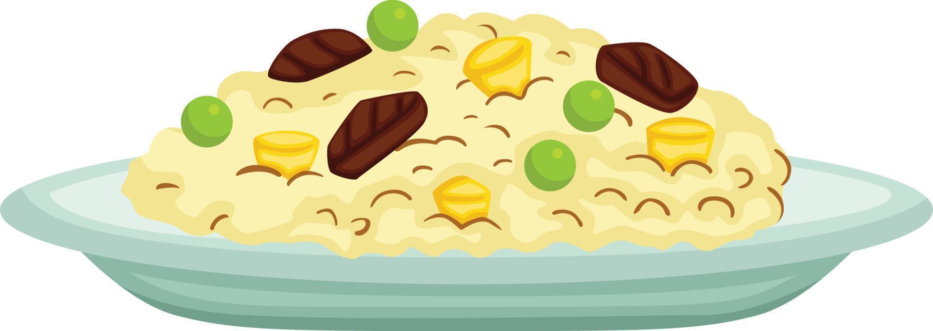 gebakken rijst comfort food vector