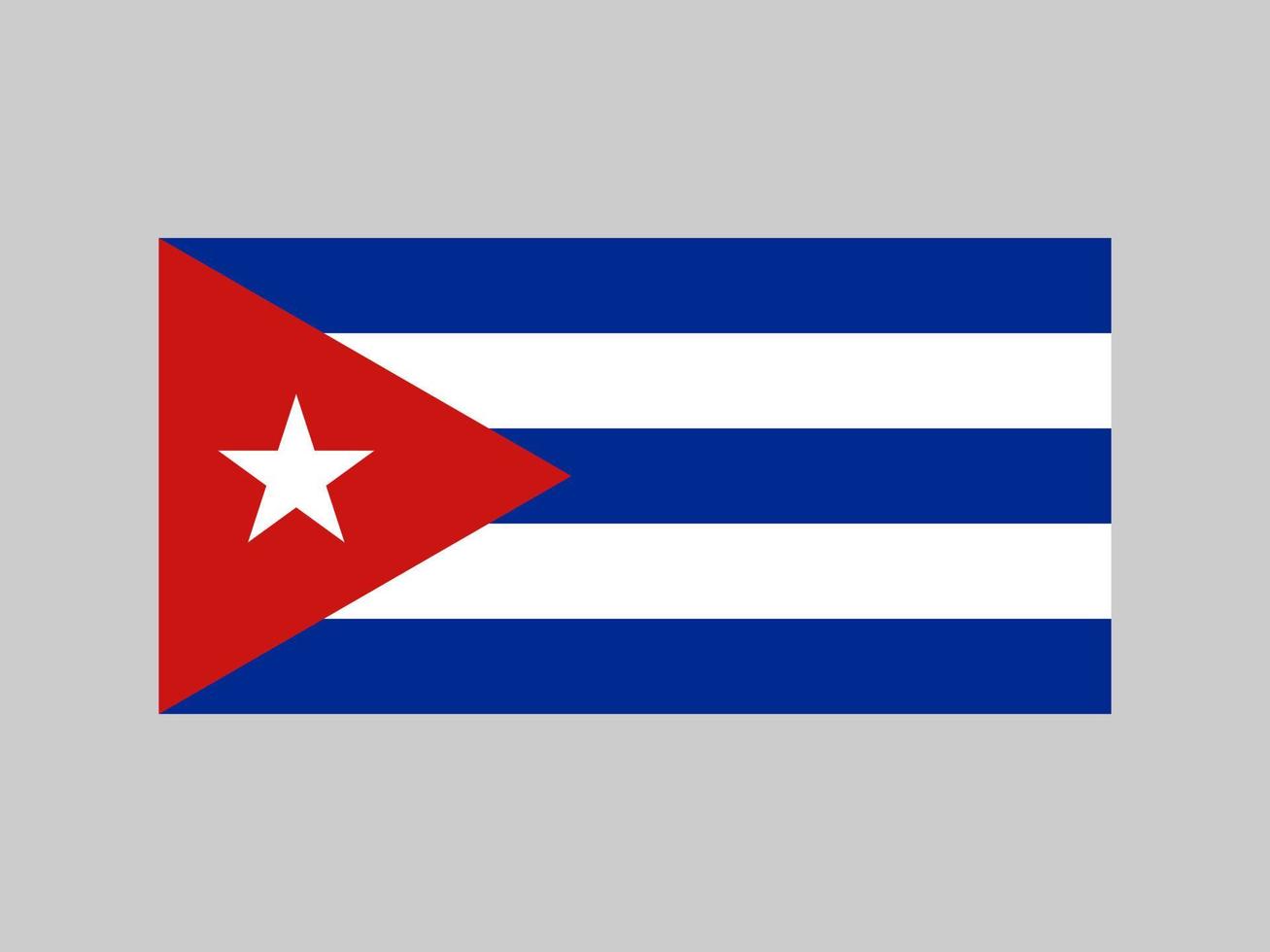 Cuba vlag, officiële kleuren en verhouding. vectorillustratie. vector