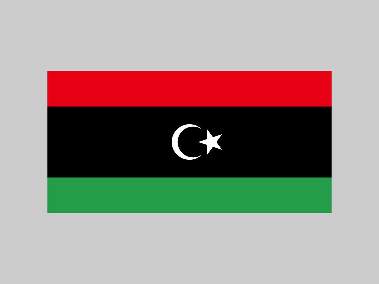 Libische vlag, officiële kleuren en verhoudingen. vectorillustratie. vector