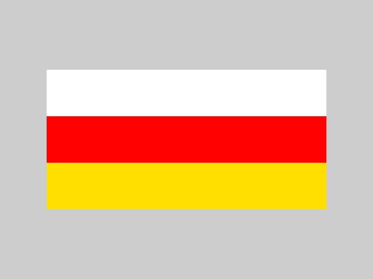 vlag van zuid-ossetië, officiële kleuren en verhoudingen. vectorillustratie. vector