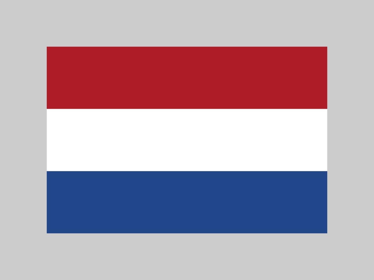 nederlandse vlag, officiële kleuren en verhoudingen. vectorillustratie. vector