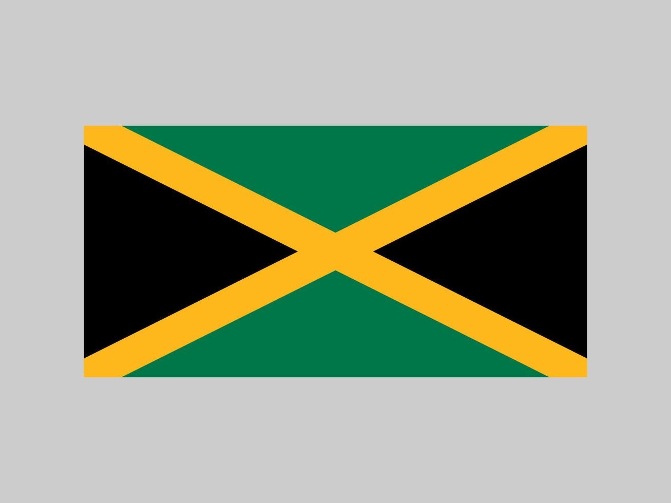 Jamaica vlag, officiële kleuren en verhouding. vectorillustratie. vector