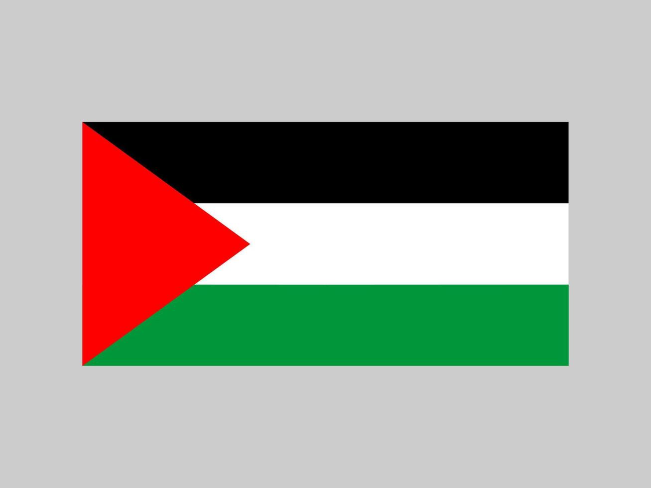 vlag van Palestina, officiële kleuren en verhoudingen. vectorillustratie. vector