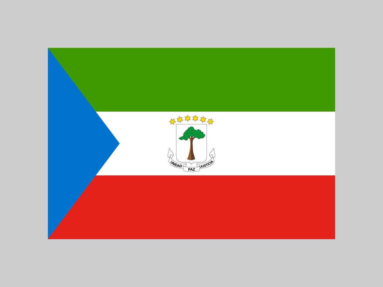 Equatoriaal-Guinea vlag, officiële kleuren en verhouding. vectorillustratie. vector