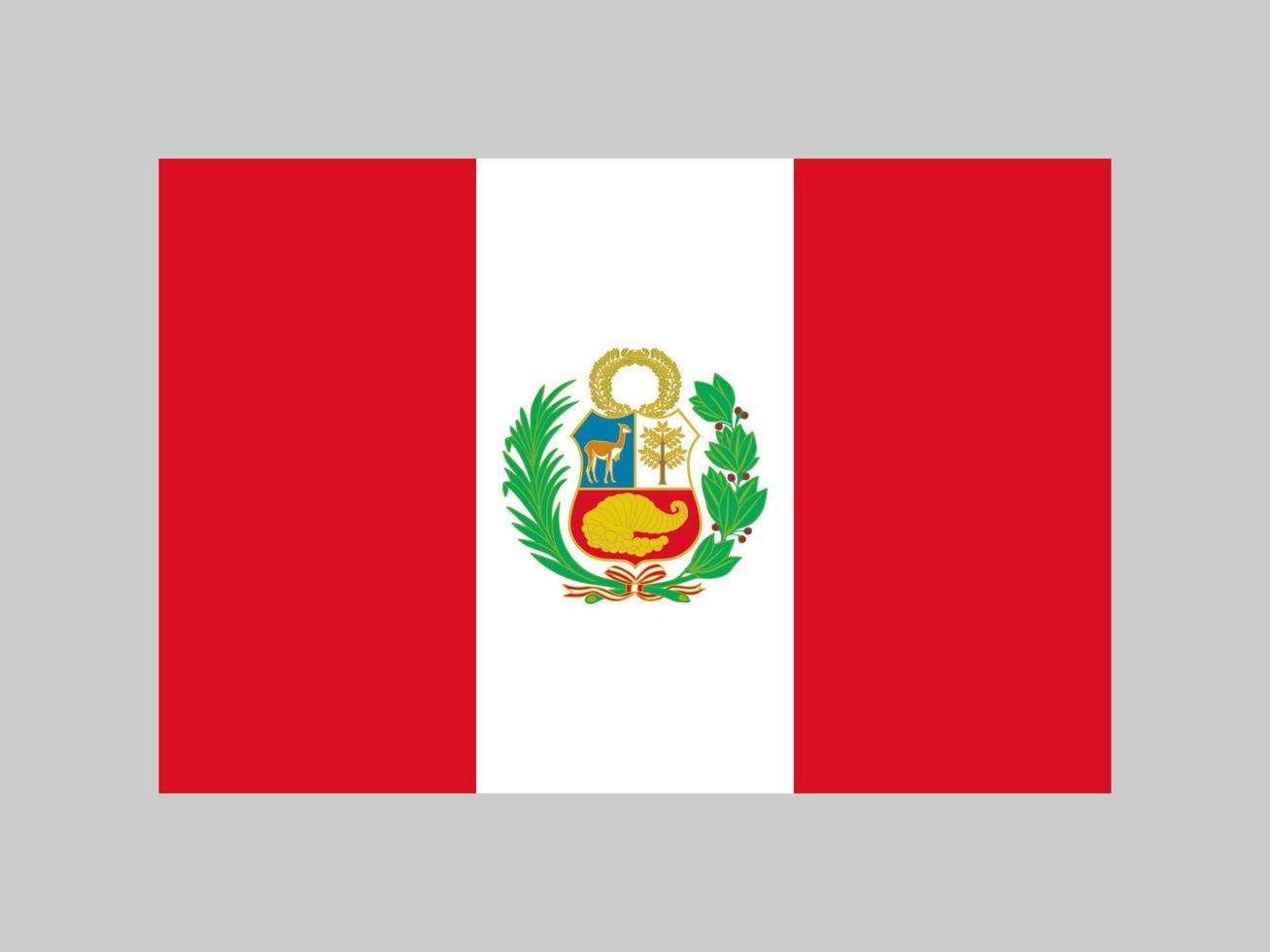 vlag van peru, officiële kleuren en verhoudingen. vectorillustratie. vector