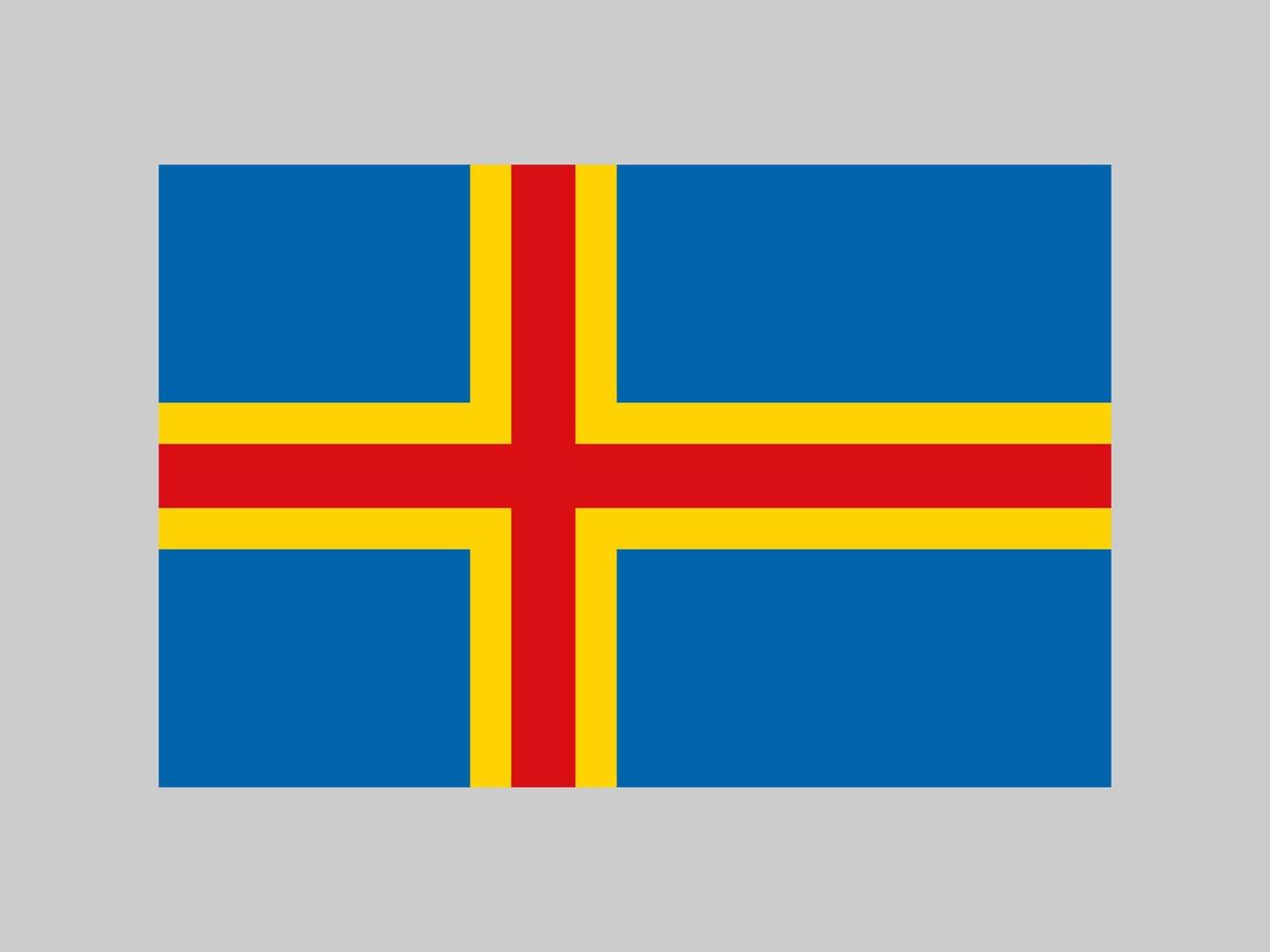 aland vlag, officiële kleuren en verhouding. vectorillustratie. vector