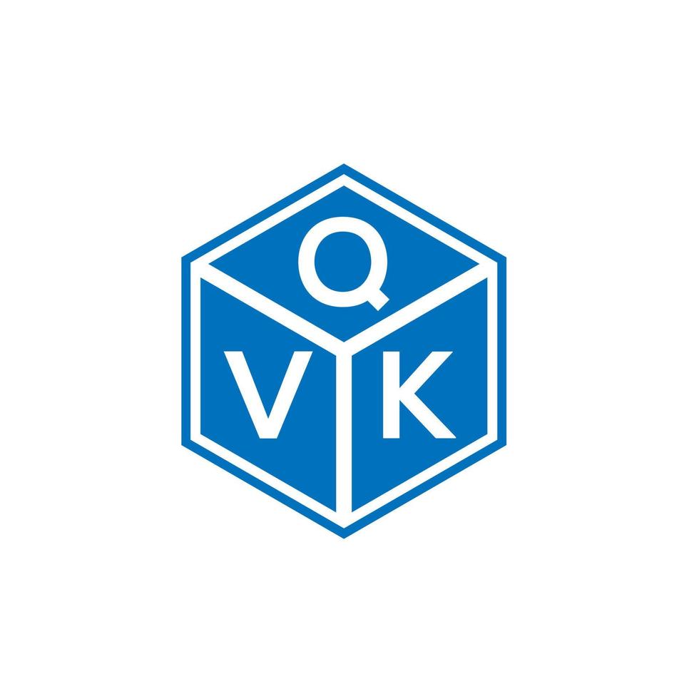 qvk brief logo ontwerp op zwarte achtergrond. qvk creatieve initialen brief logo concept. qvk brief ontwerp. vector