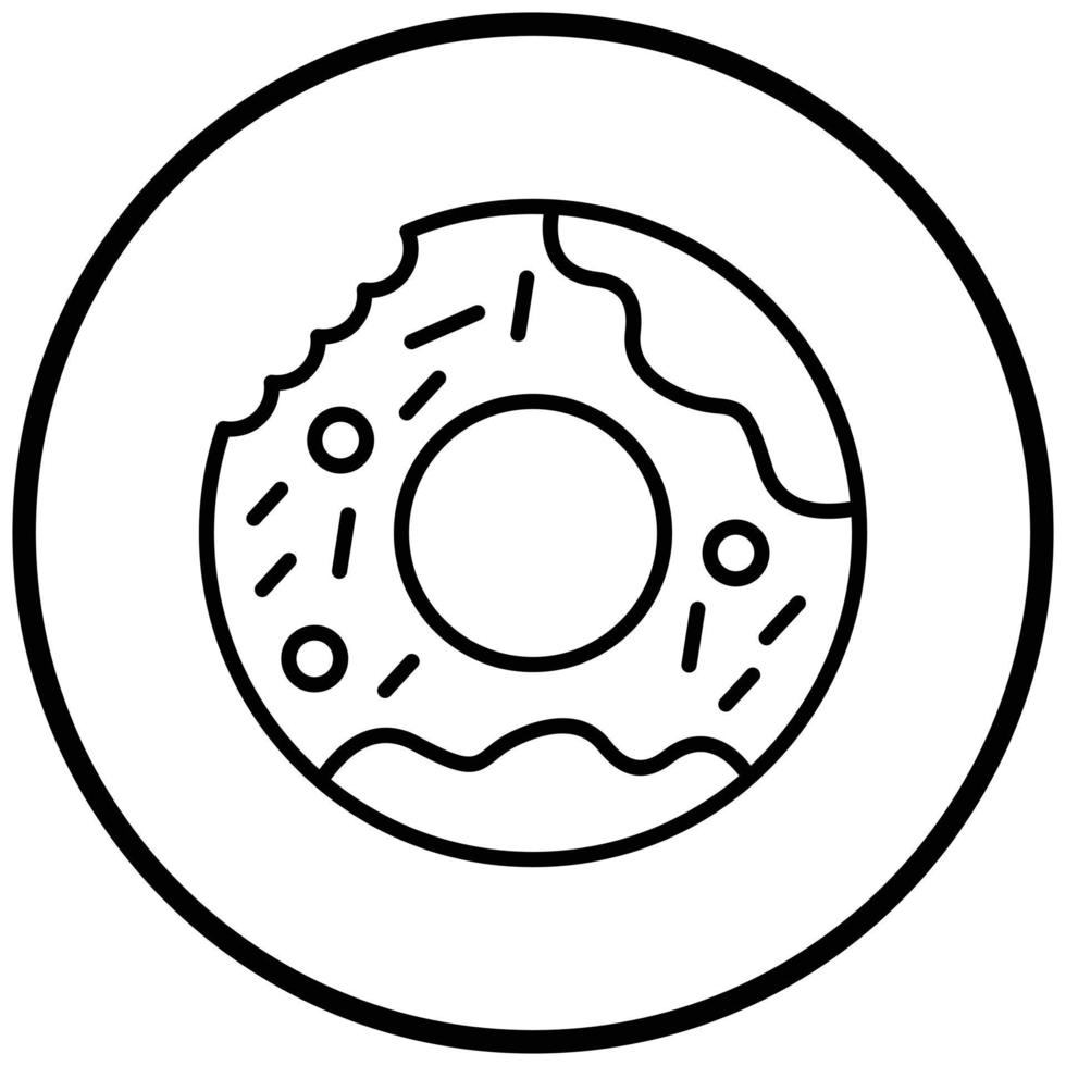 donut pictogramstijl vector