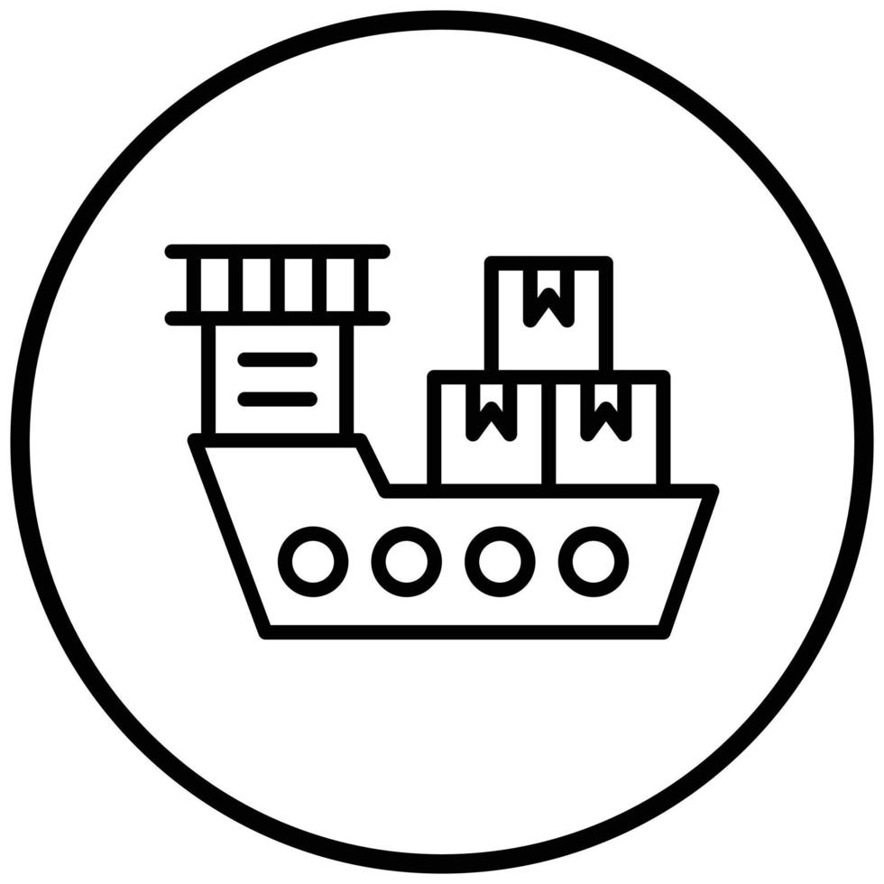 scheepvaart boot pictogramstijl vector