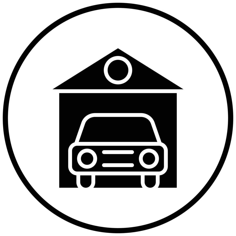 auto garage pictogramstijl vector