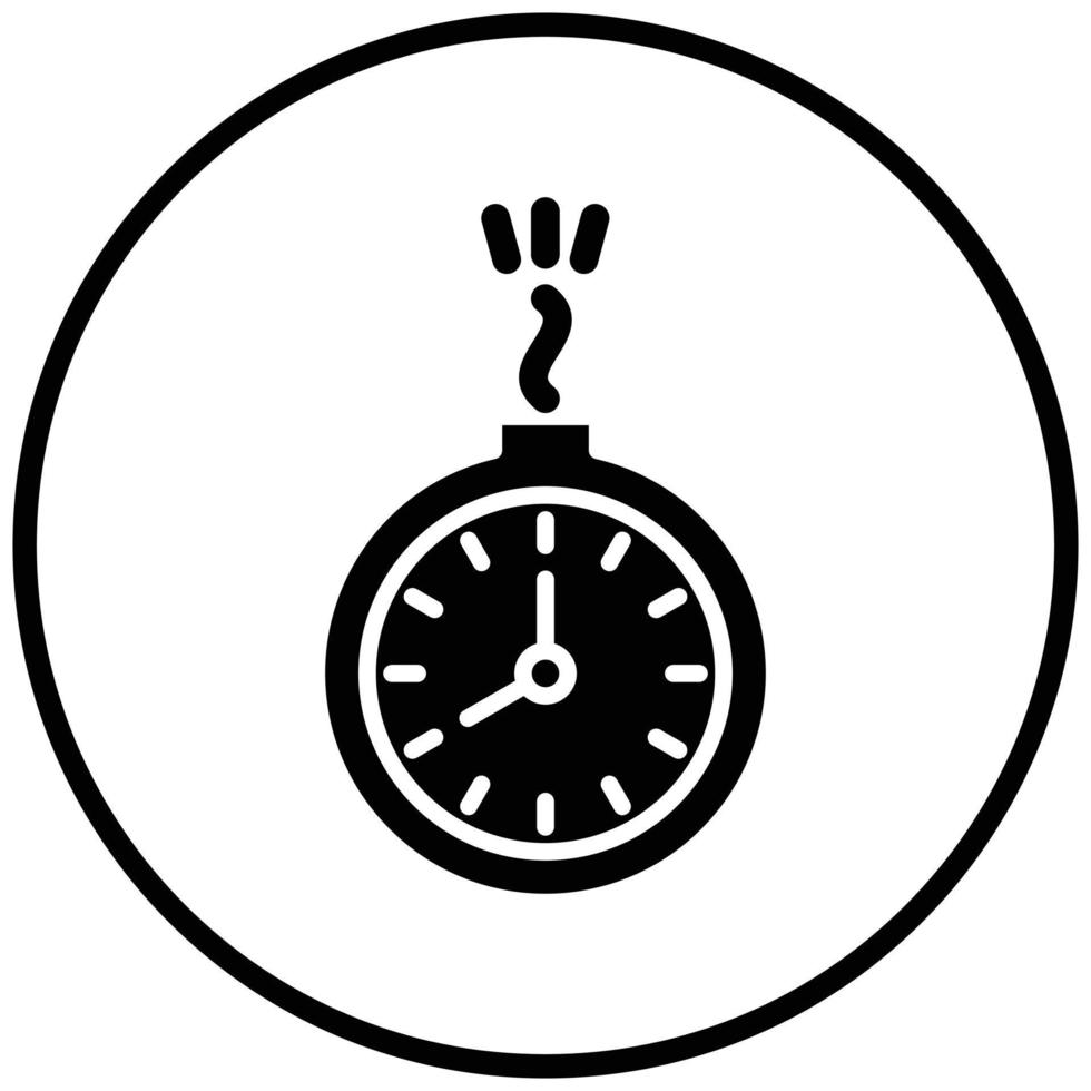 deadline pictogramstijl vector