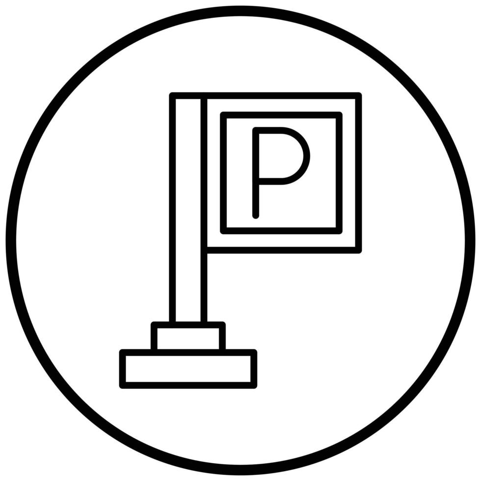 pictogramstijl parkeren vector