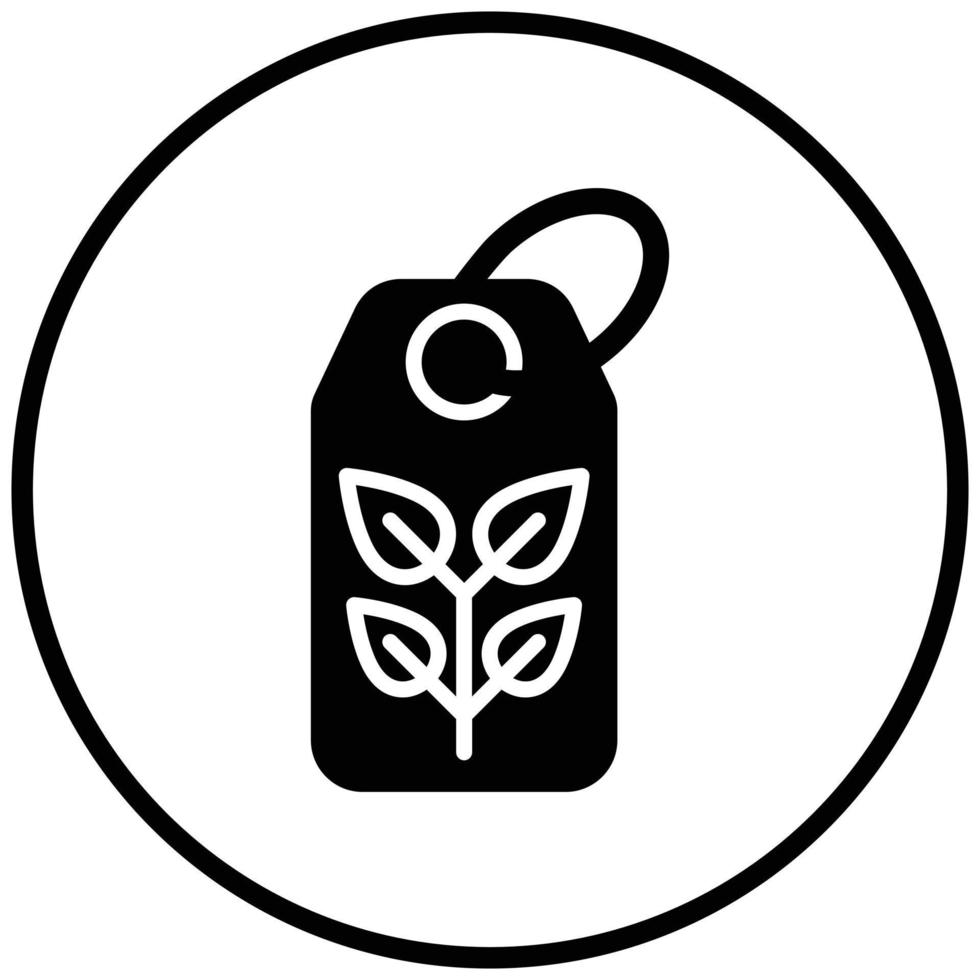 eco-tag pictogramstijl vector