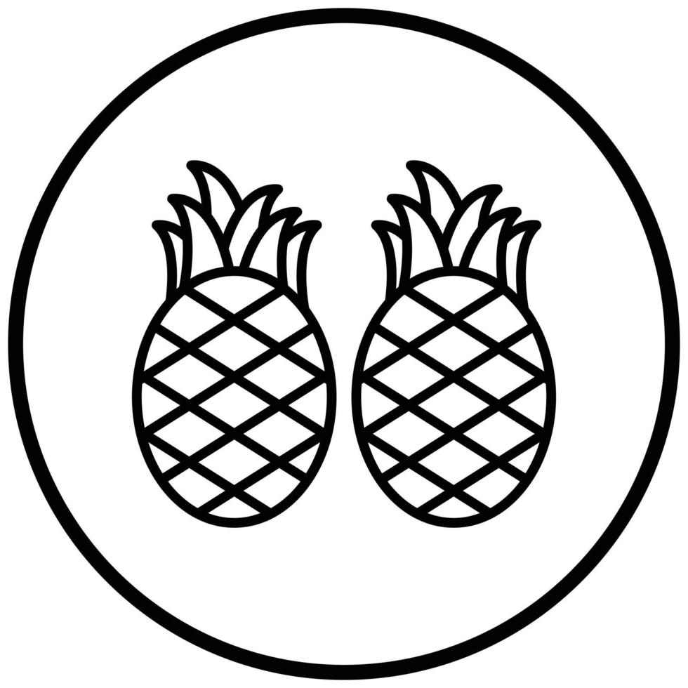 ananas pictogramstijl vector