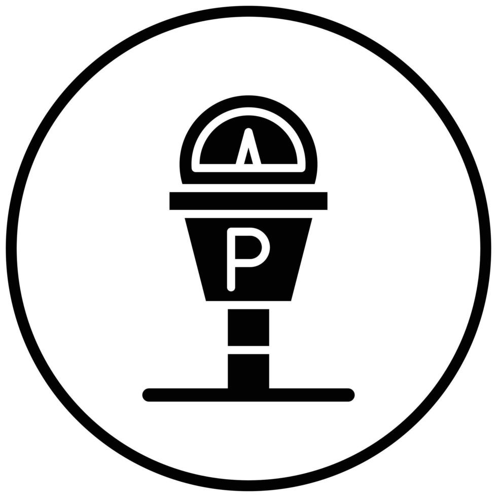 parkeermeter pictogramstijl vector