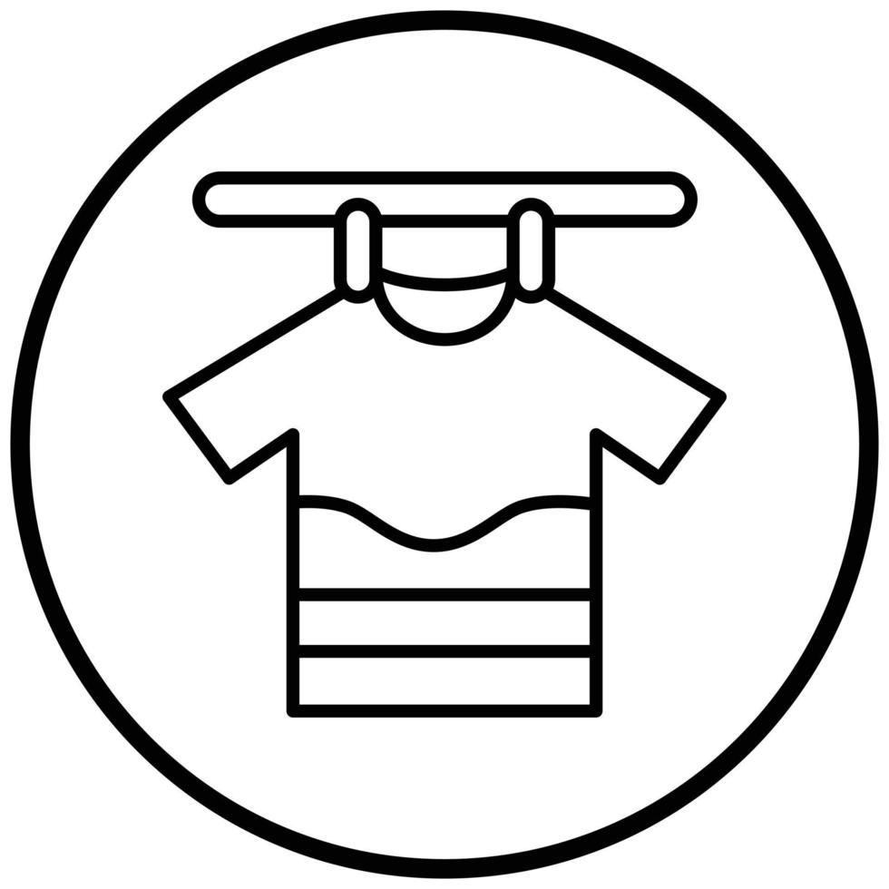 pictogramstijl voor het drogen van kleding vector