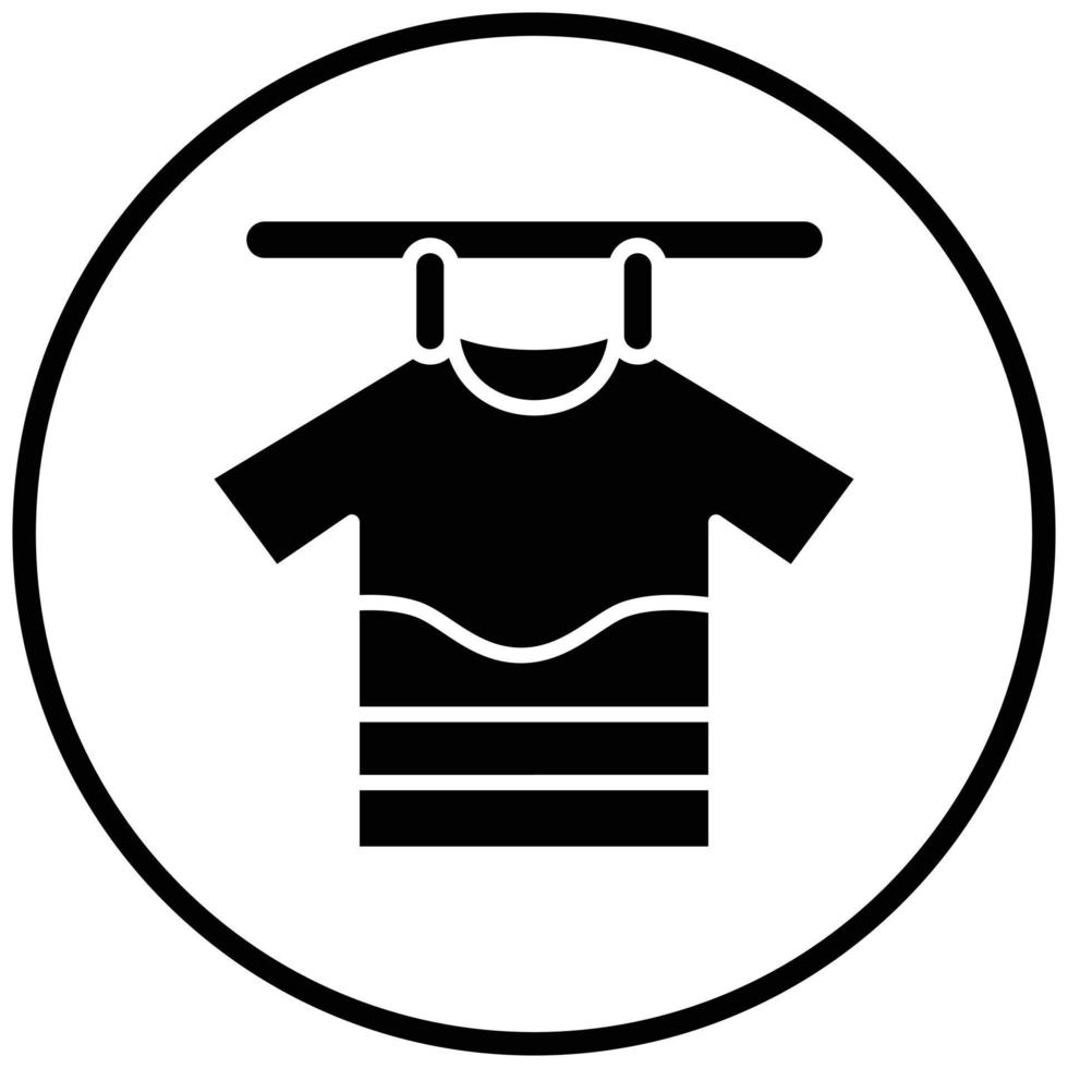 pictogramstijl voor het drogen van kleding vector
