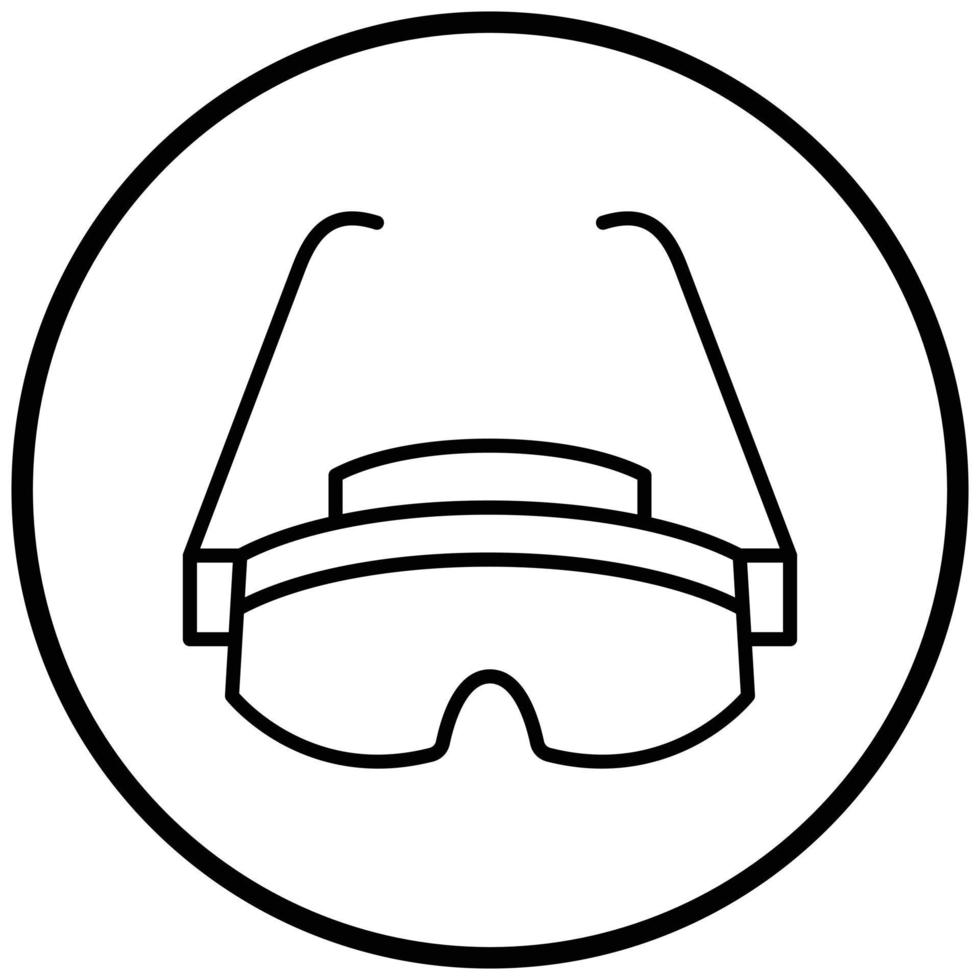 oogbeschermer pictogramstijl vector