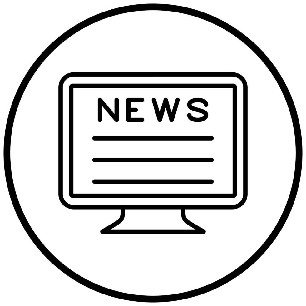 online nieuws pictogramstijl vector