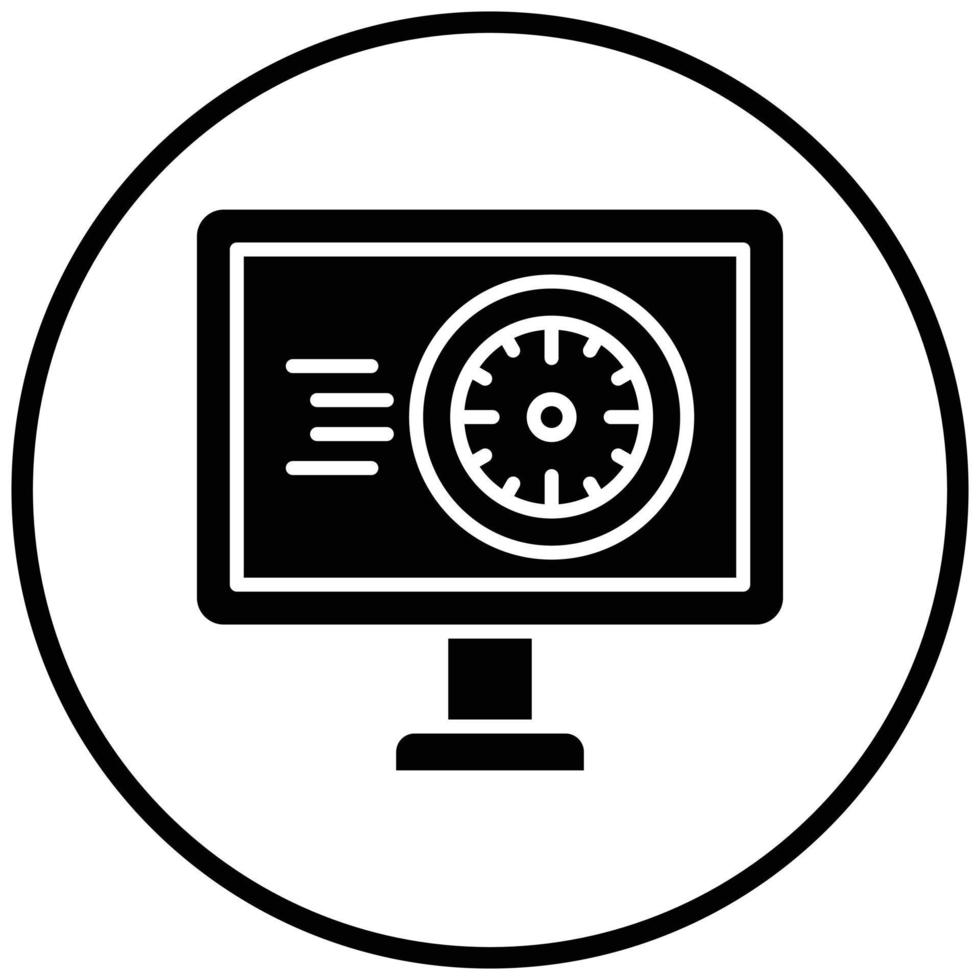 monitor pictogramstijl vector