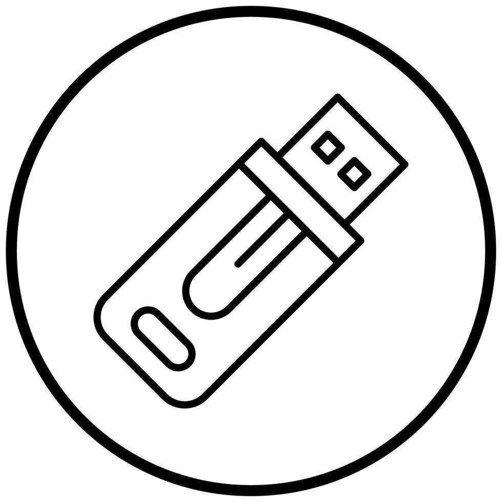 USB-drive pictogramstijl vector